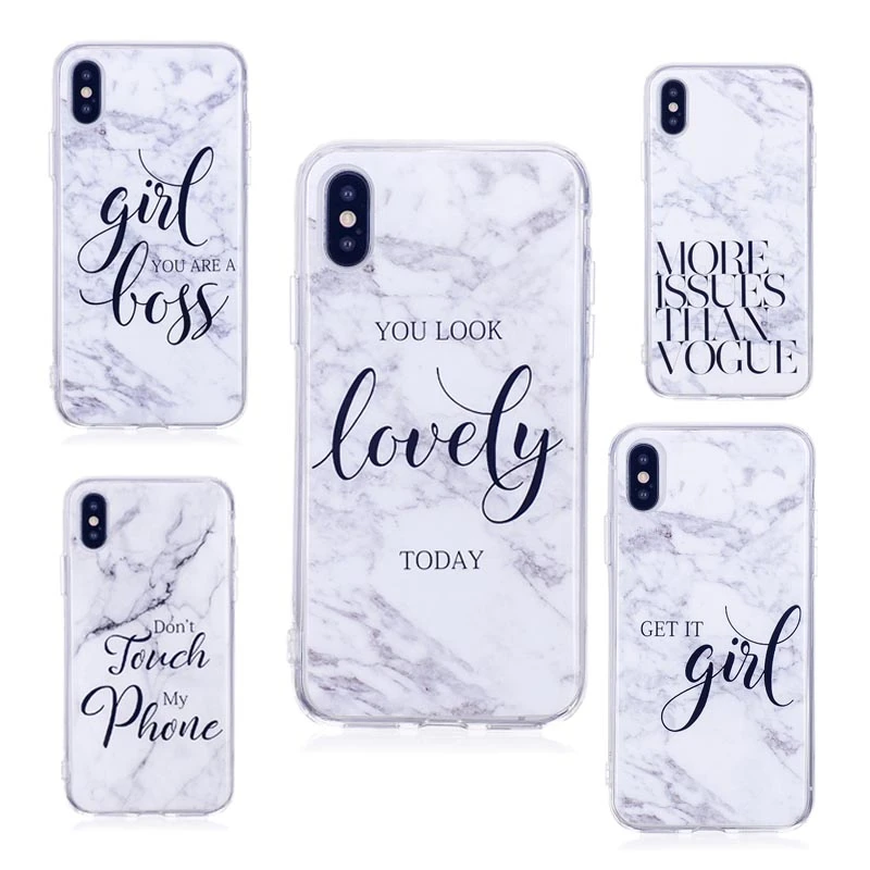 Kerzzil Splice Geometry Pattern Phone Case for iPhone X XR Xs Max Soft Marble TPU Cover Cases 8 7 6 6s Plus 5s 5 SE |