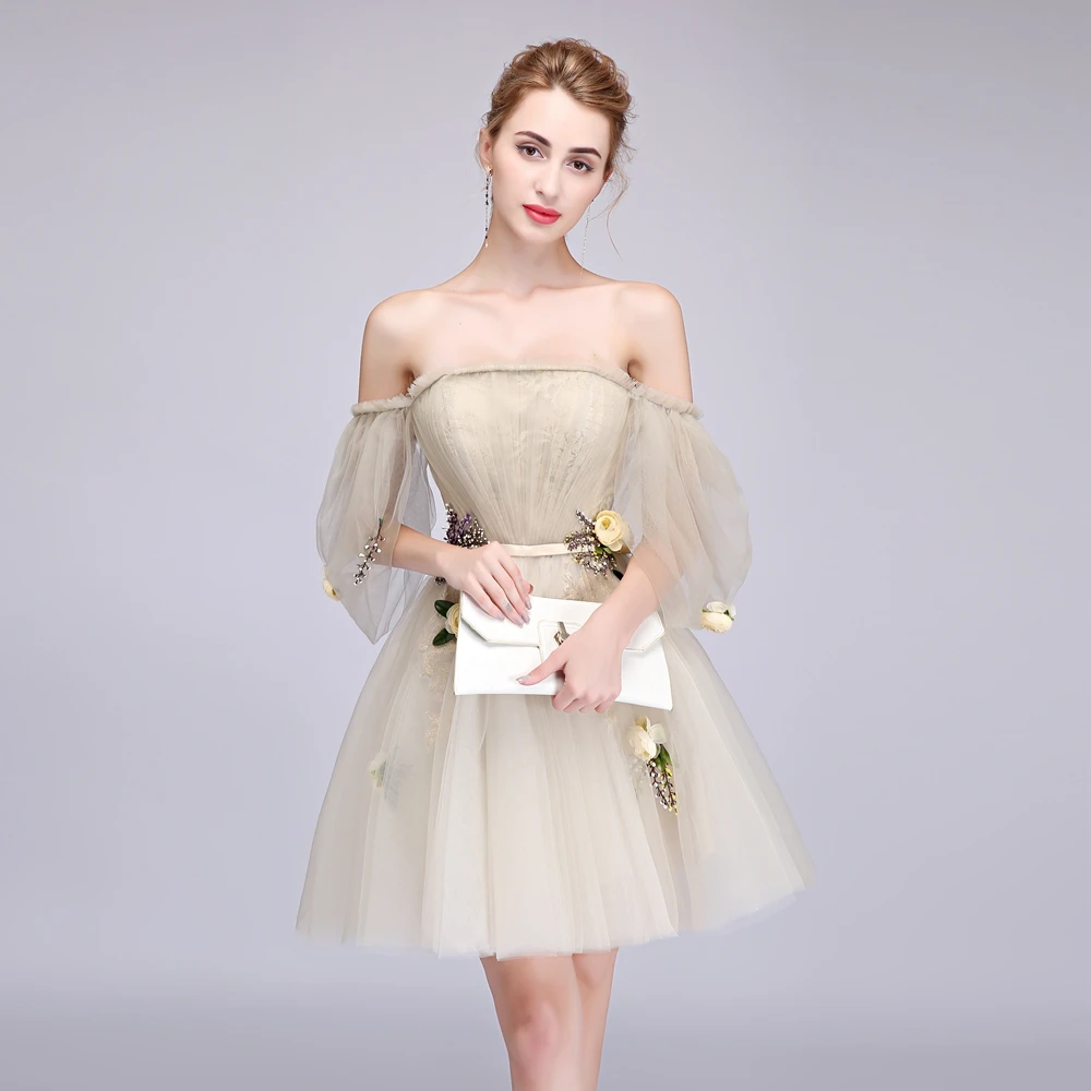 SSYFashion/Новинка милое короткое коктейльное мини-платье с вырезом лодочкой и