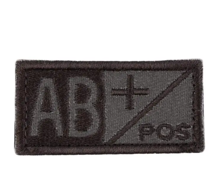 28 3D Вышивка кровяного типа патч-лист A+ B+ AB+ O+ передний POS A-B-AB-O отрицательный NEG кровяный Тип патч группа тактический военный значок - Цвет: 28