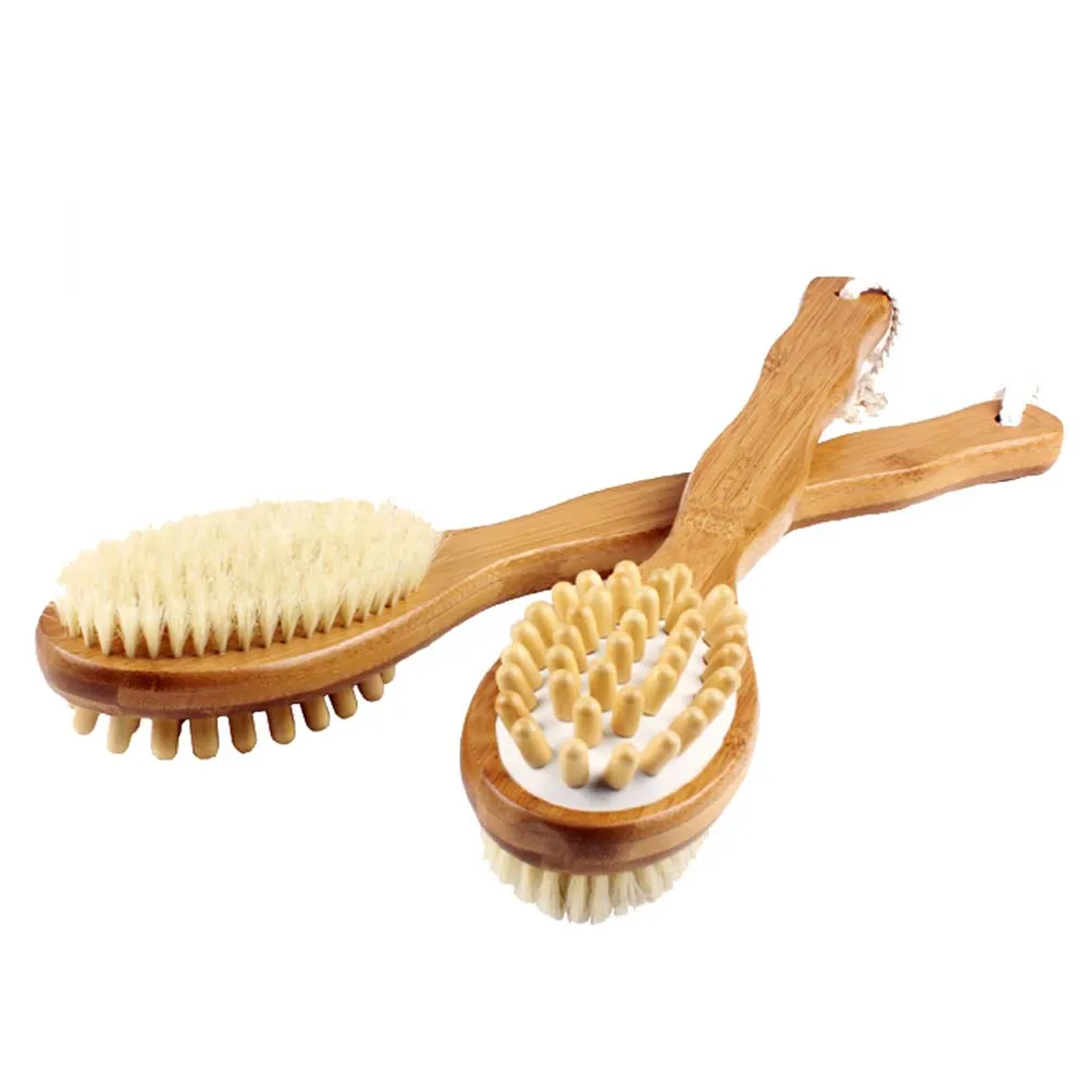 Двухсторонний массажный молоток 35 см (13 8 дюйма) из бамбука|brush polisher|brush nailbrush shoe |
