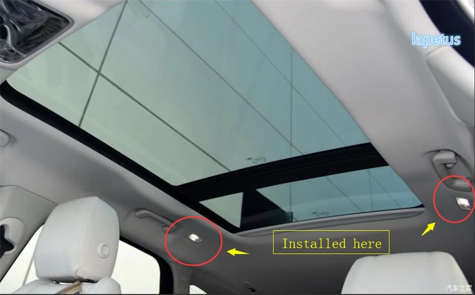 Lapetus Rear Row Roof Reading Lights Lamp Decoration Frame Cover Trim Fit For Land Rover Range Velar 2018 - 2021 / ABS | Автомобили и
