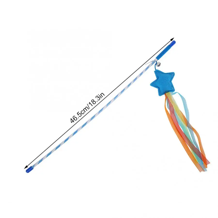 4 шт./компл. красочные полосы в форме звезды колокольчик Teaser Stick Смешные для кошек