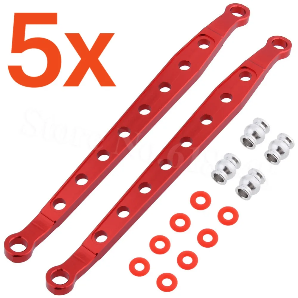

5pair Front/Rear Lower Aluminum Steering Linkage Set Wraith for RC AXIAL Jeep Wrangler AX90056 AX90048 AX90033 AX90045 AX90031