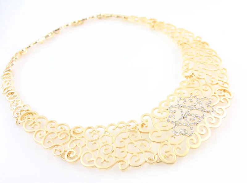 Африканский костюм Ювелирные наборы золотой кристалл свадебные женские