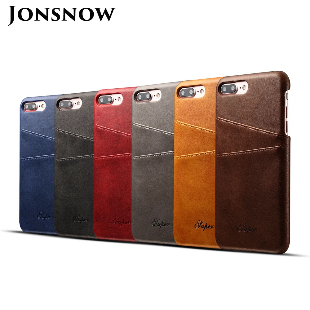 Тонкая задняя крышка JONSNOW из коровьей кожи для iPhone 6s 7 8 Plus ультра тонкий чехол