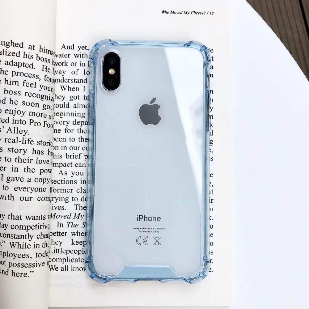 Samtsui Transparent Acrylic Case For iPhone11 pro XMAX 7 8Plus Four-corner Shockproof Cover XR X XS Protective Capa |