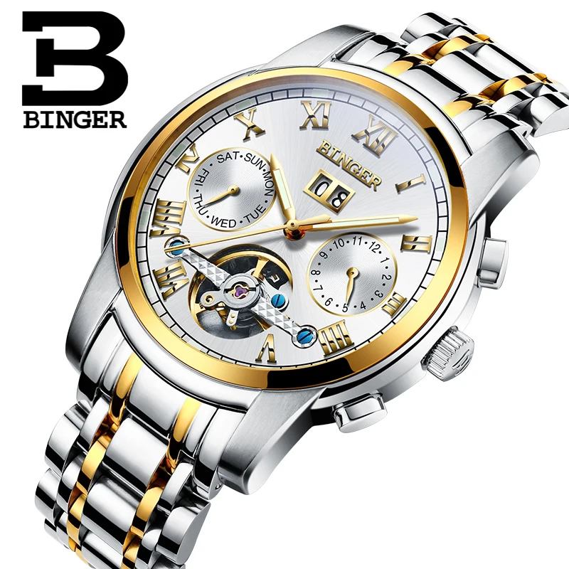 Новые швейцарские механические часы мужские с сапфировым стеклом роскошные