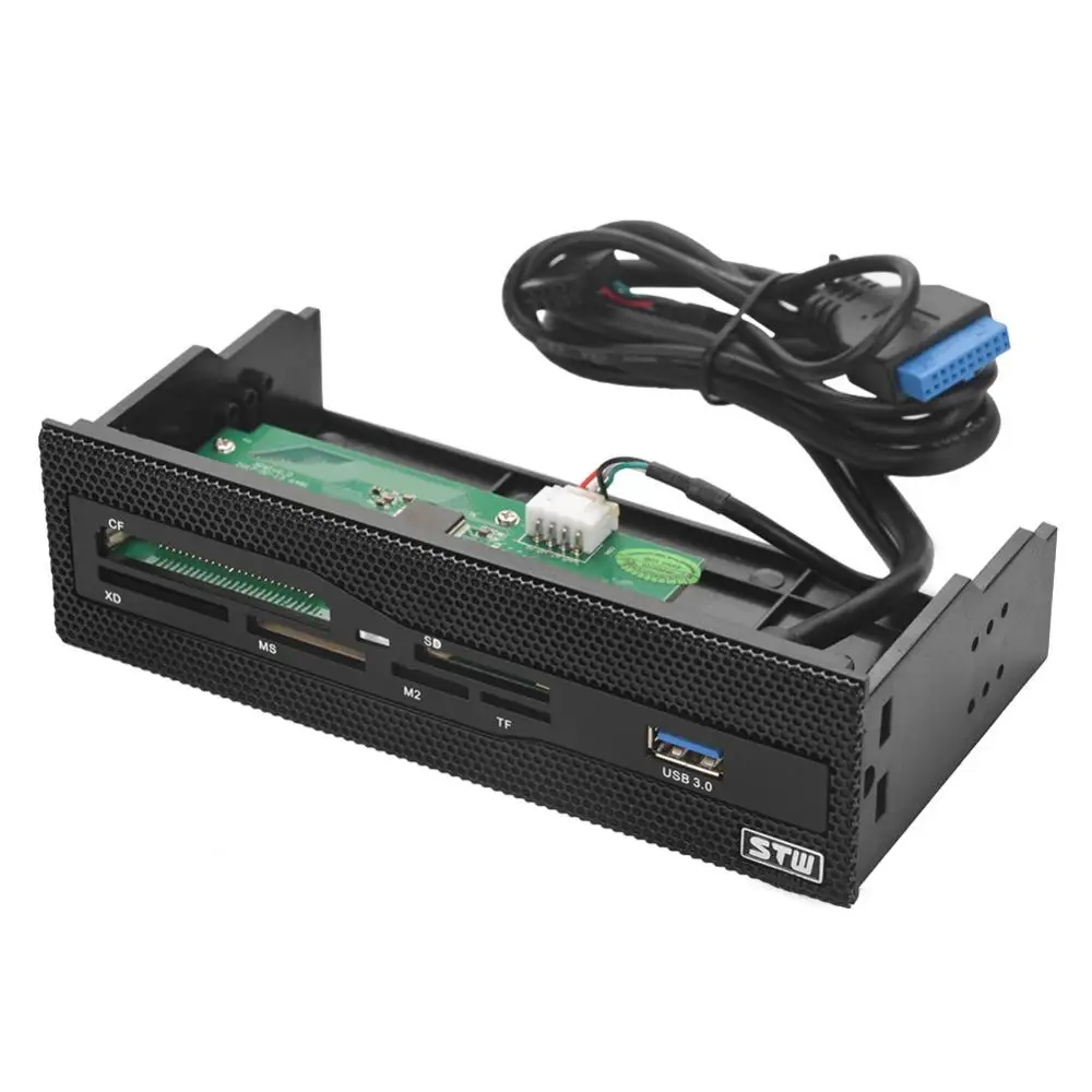 Leitor de Cartão Interno de 5.25 Painel Frontal Multifunção Polegadas Usb3.0 Porto cf xd ms m2 tf Inteligente sd Stw 3061