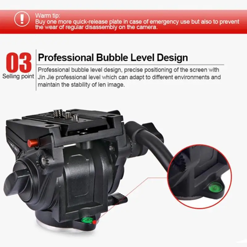 Панорамная Штативная головка Kingjoy VT-3510 гидравлическая видеоголовка для штатива