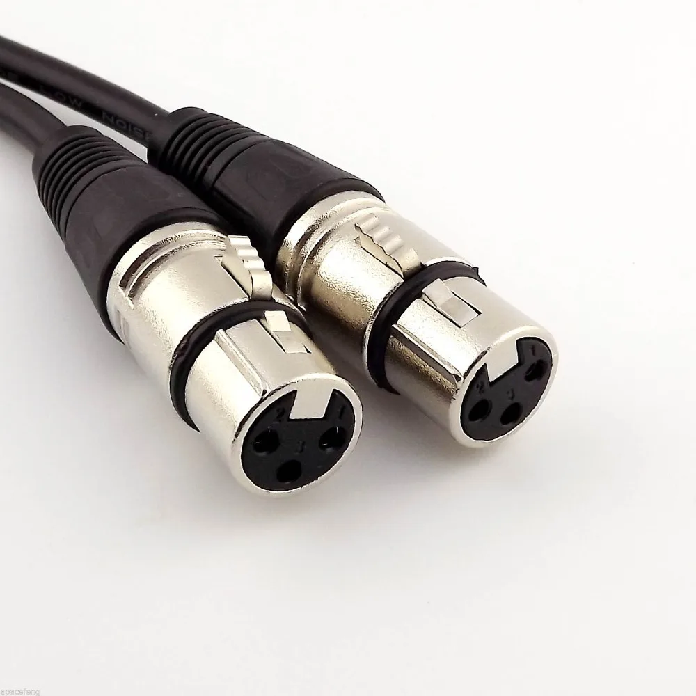 10pcs 1FT 3Pin XLR Male Plug to 2 Female Y Splitter Audio Microphone Adapter Cable | Компьютеры и офис