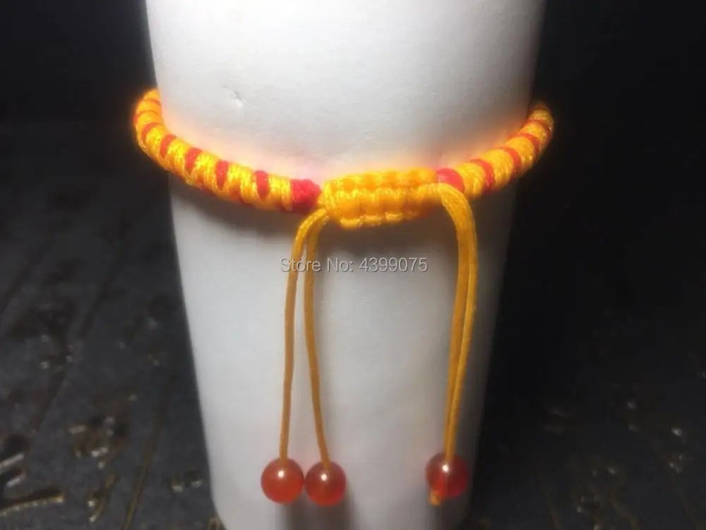 2018 DZI 10*30mm 21eyes woman`s bracelet Red&ampYellow handmade woven jewelry rope diamond knot safety ladies Free Shipping | Украшения и
