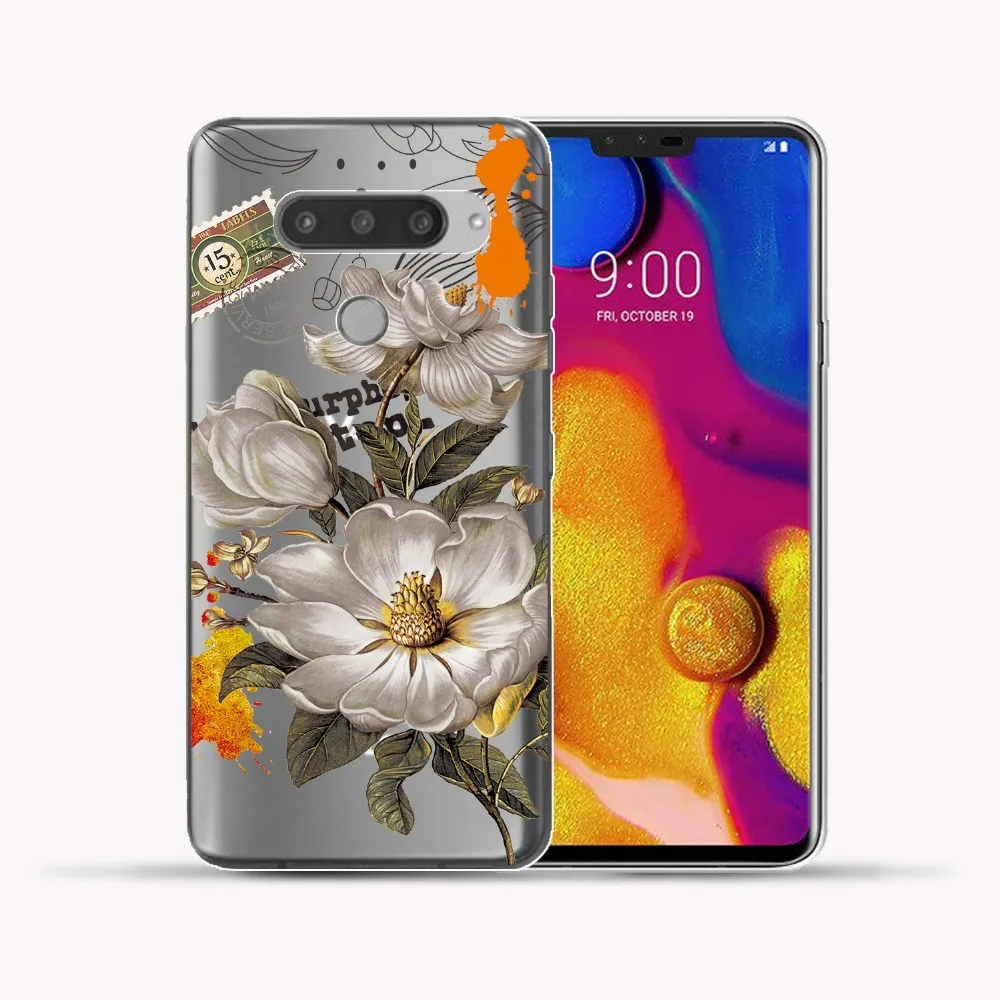 Hyr чехол цветок силиконовый для LG V40 ThinQ сексуальный кружевной Цветочный Мягкий