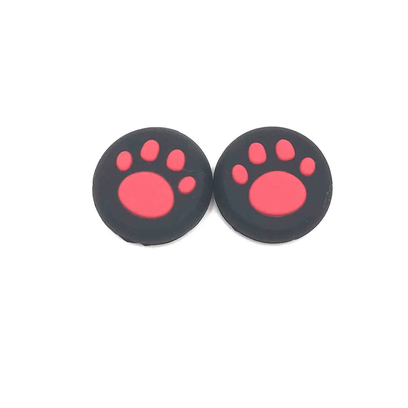 Red Paw 1 пара = 2 шт силиконовый джойстик для пальца с кошачьей лапой и черепом для PS3 PS4 Pro Slim Xbox 360 - Цвет: Red Paw