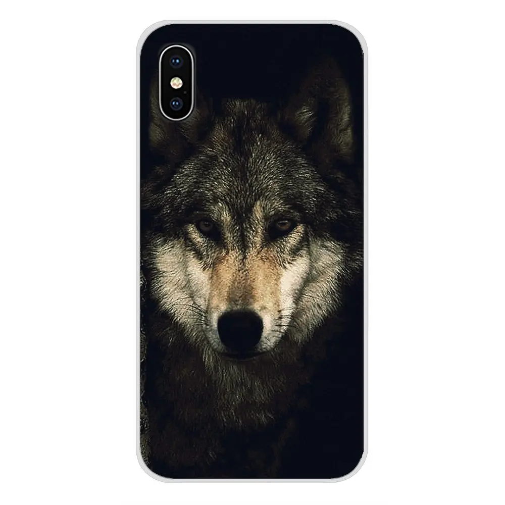 Животное волк Собака Панда цветок для Apple iPhone X XR XS MAX 4 4S 5 5S 5C SE 6 6S 7 8 Plus ipod touch