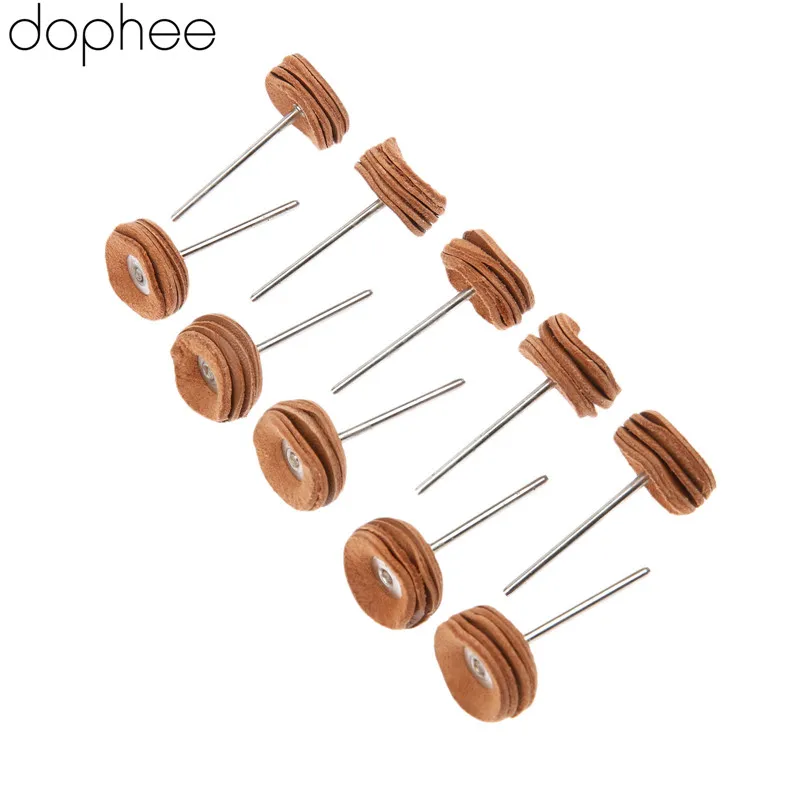 Dophee 10 шт. Dremel Аксессуары 22 мм Кожа Полировка колеса для вращающихся инструментов 3 мм хвостовика ювелирные изделия шлифовальные инструменты