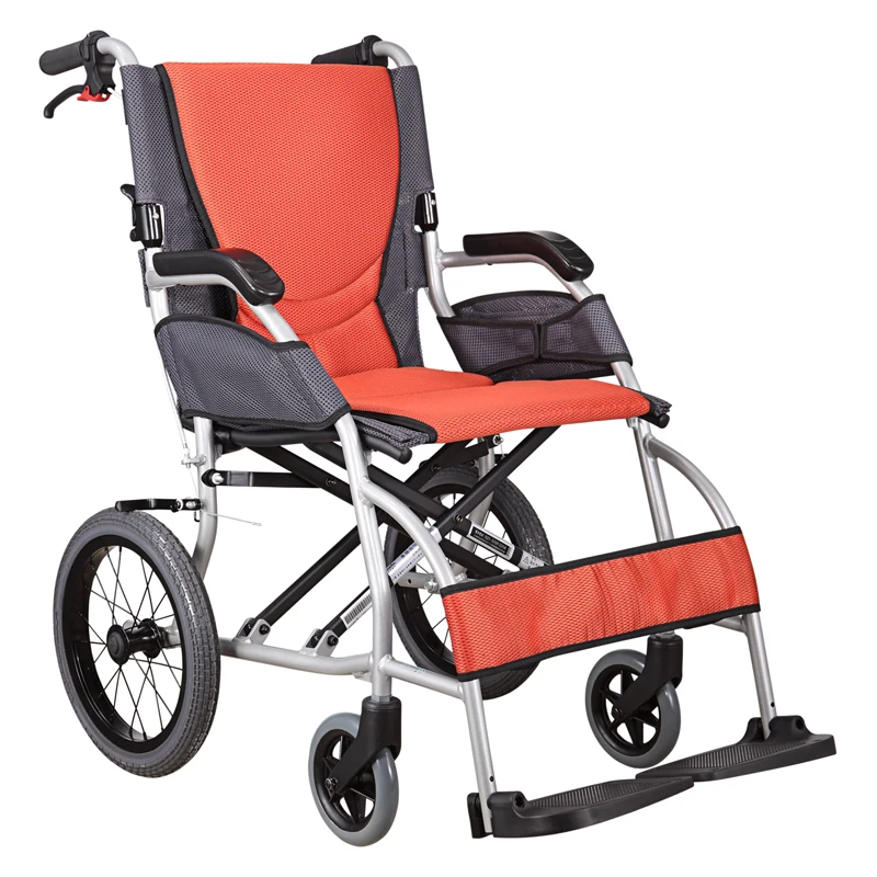 folding Aluminum Alloy Wheelchair Km-2500 Ultra Lightweight Portable Disabled Old Man Walking |