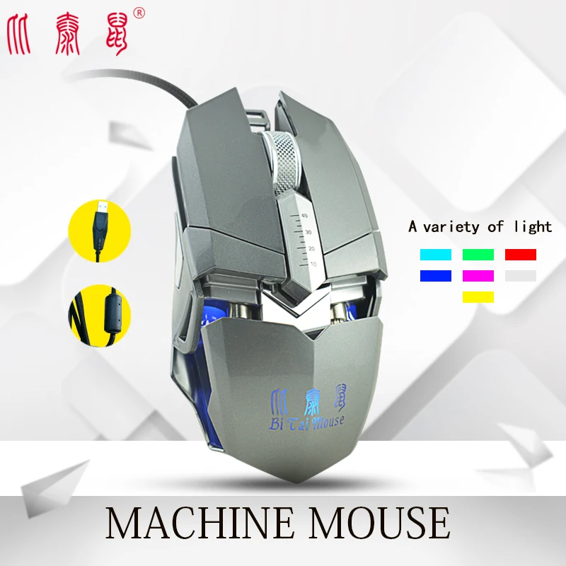 Игровой Muis 4000 dpi светодиодный оптиче USB Проводная игровая мышь 9 Knoppen геймер