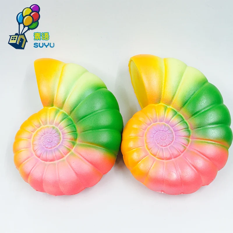

Wholesale 20pcs PU Conch Squishy Toy Slow Rising Squishies for Phone Straps Jumbo Mobile Accessories Portable Soft Type Colorful