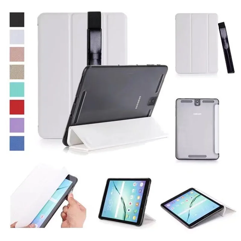 White Умный чехол CucKooDo из искусственной кожи премиум класса для samsung Galaxy Tab S3, 9,7 дюймов, SM-T820 T825, планшет на Android с держателем стилуса - Цвет: White