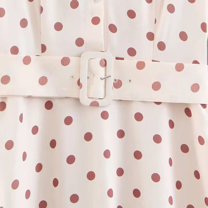Женское платье Лето 2019 полиэстер в горошек длинная куртка с секциями ремень