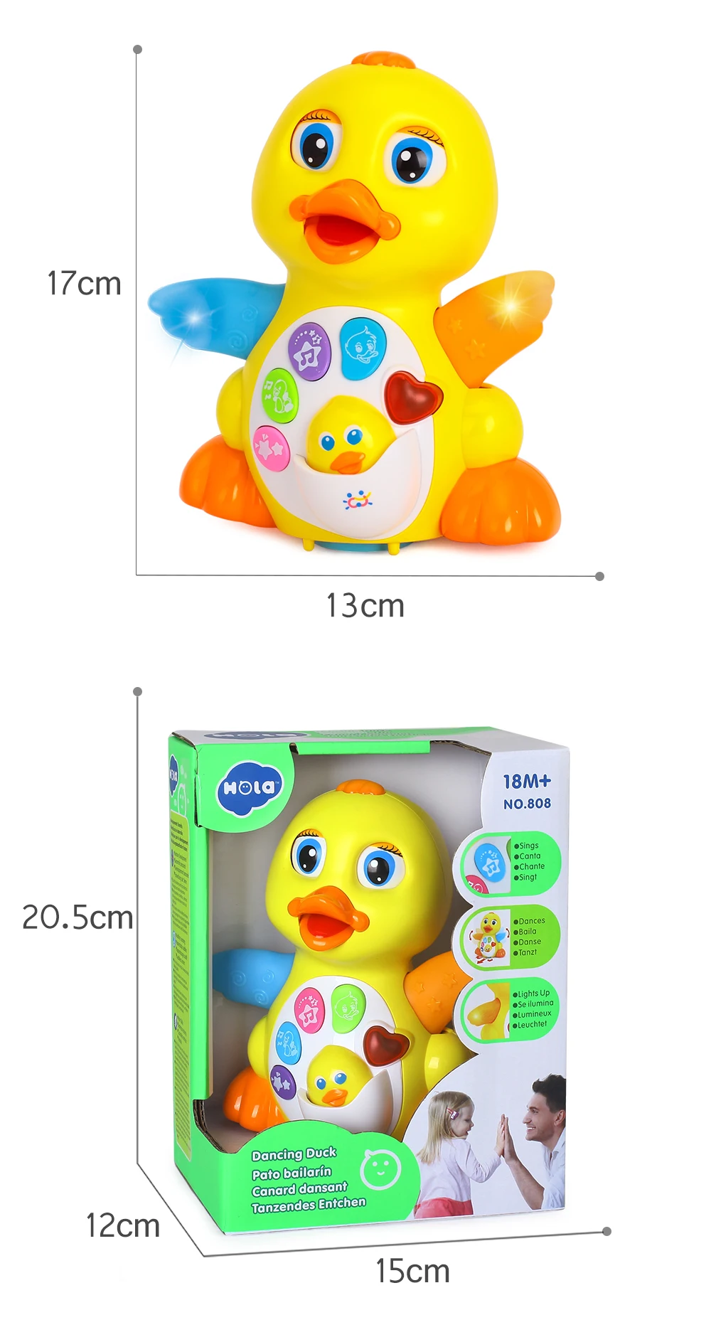 Горячая Распродажа детские игрушки EQ хлопки желтая утка младенец Brinquedos Bebe электрические универсальные игрушки для детей от 1 до 3 лет