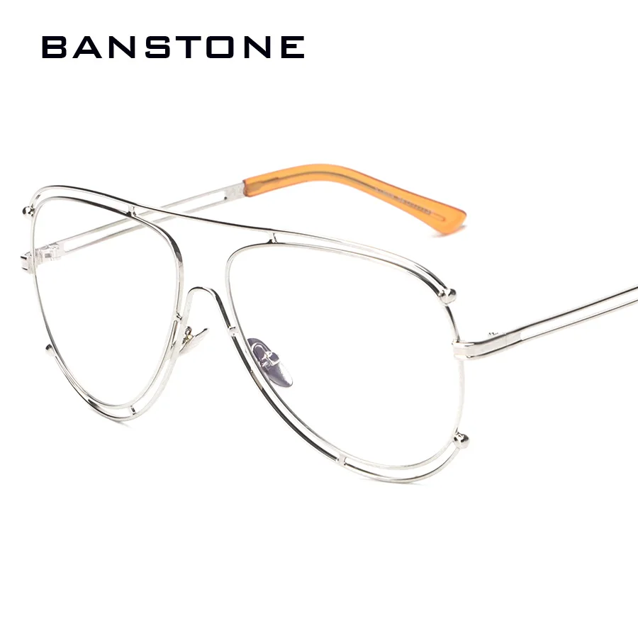 Мужские и женские прозрачные очки в оправе BANSTONE винтажные золотистой |