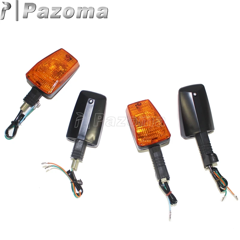 1 пара 12V мотоцикл спереди лампы сигнала поворота Янтарный пластиковым