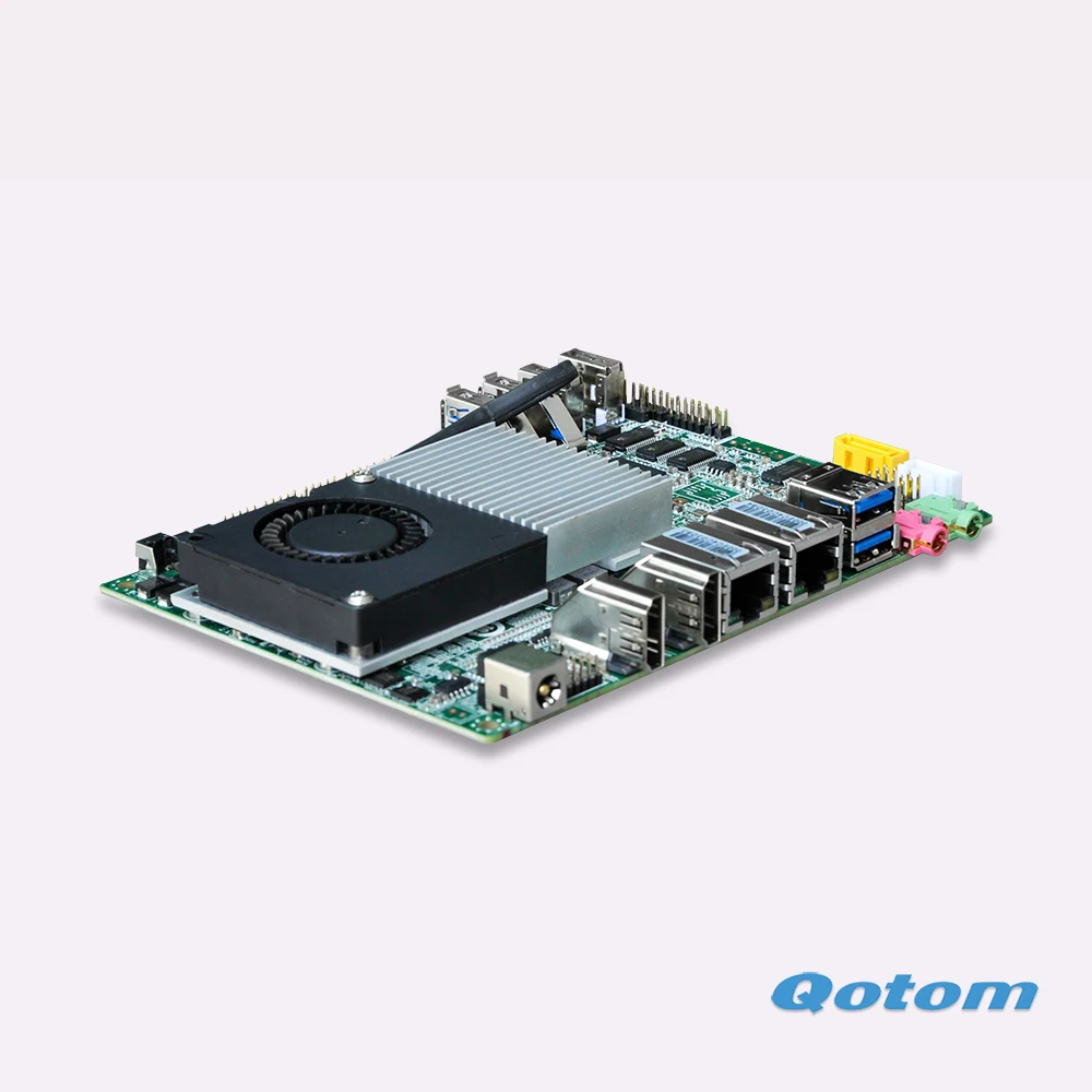 2017 Core i5 ITX плата с процессором 4200Y 6 * COM 2 гигабитных порта Ethernet po USB-портов 3 дисплея