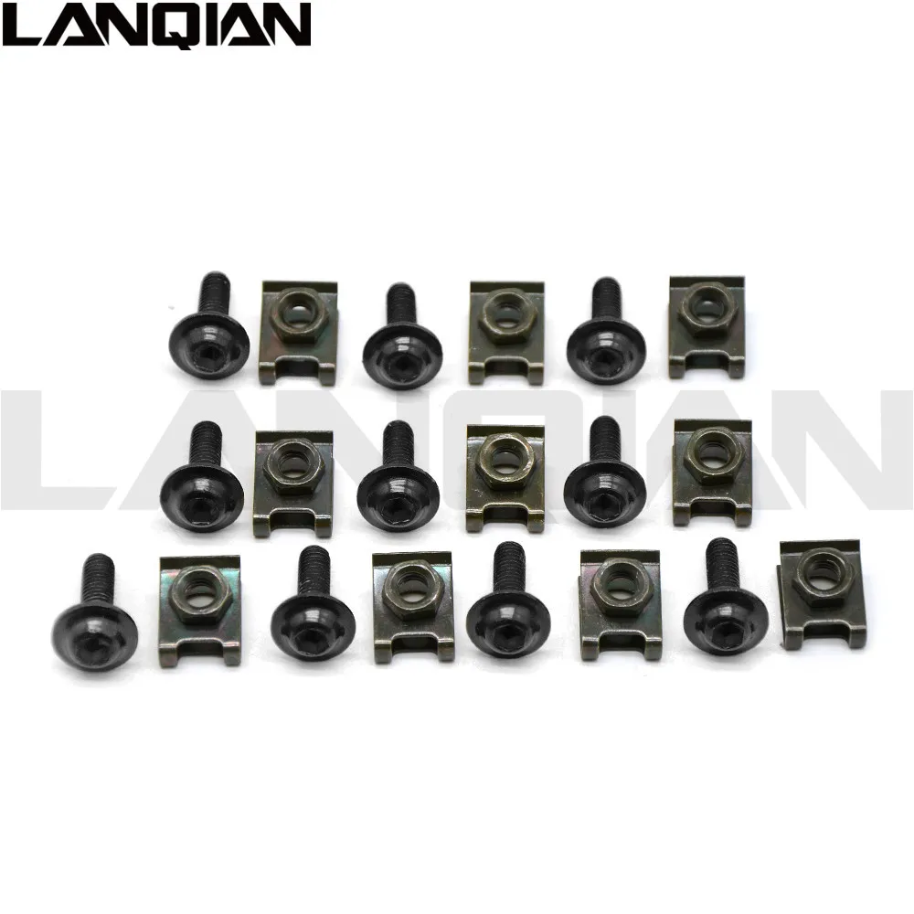 6mm Motorbike CNC Fairing body work Bolts Screws 10 pcs For honda cb400 XT1200Z DX YFZ 450R &amp yamaha mt-07 Suzuki gsxr RF 600R |