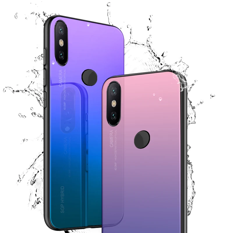 Чехол для телефона Xiaomi Mi A2 Lite градиентная задняя крышка из закаленного стекла