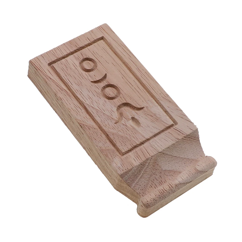 RUNBAZEF деревянная резная наклейка угловая длинная аппликация Неокрашенная
