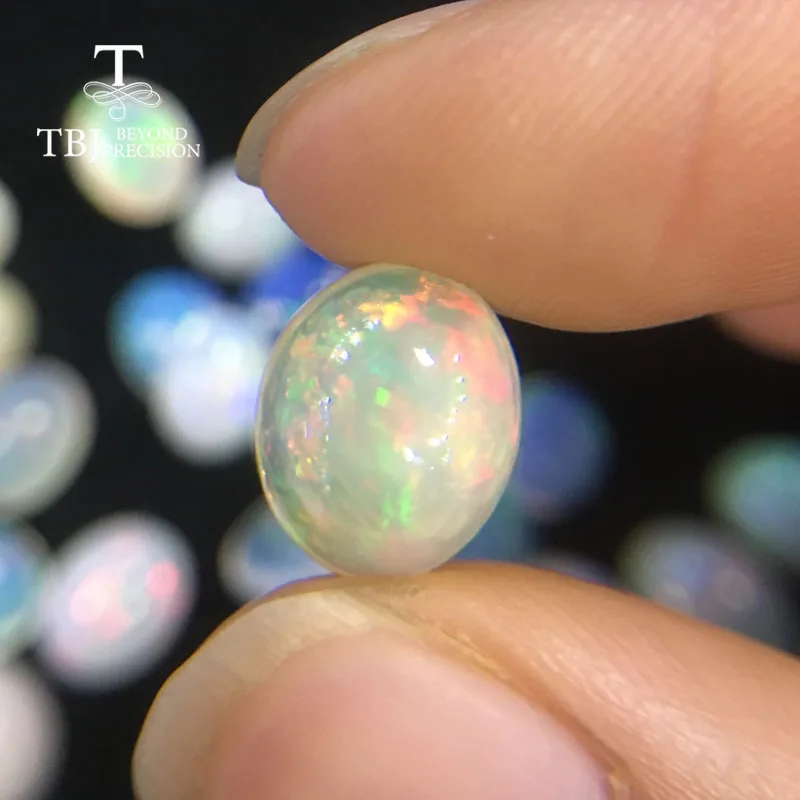 

TBJ,Natural ethiopian opal good quality oval 10-12mm 3.65ct loose precious gemstone for diy jewelry