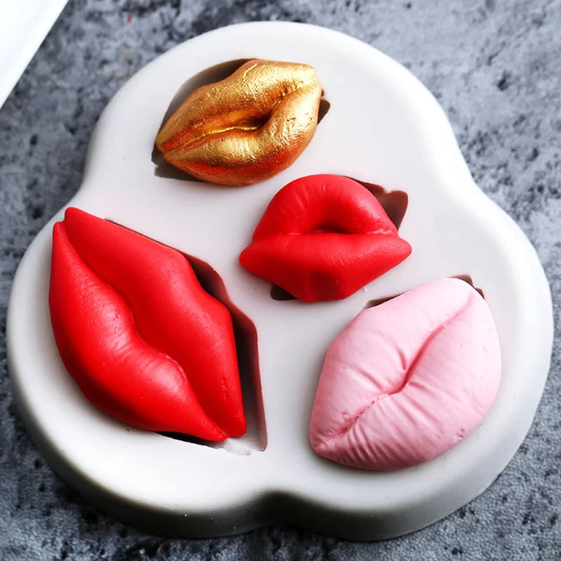 

Practical Sexy Lips Silicone Mold Fondant Mould Soap Chocolate Mold Kitchen Accessories Cake Decorating Tools Baking Stencils