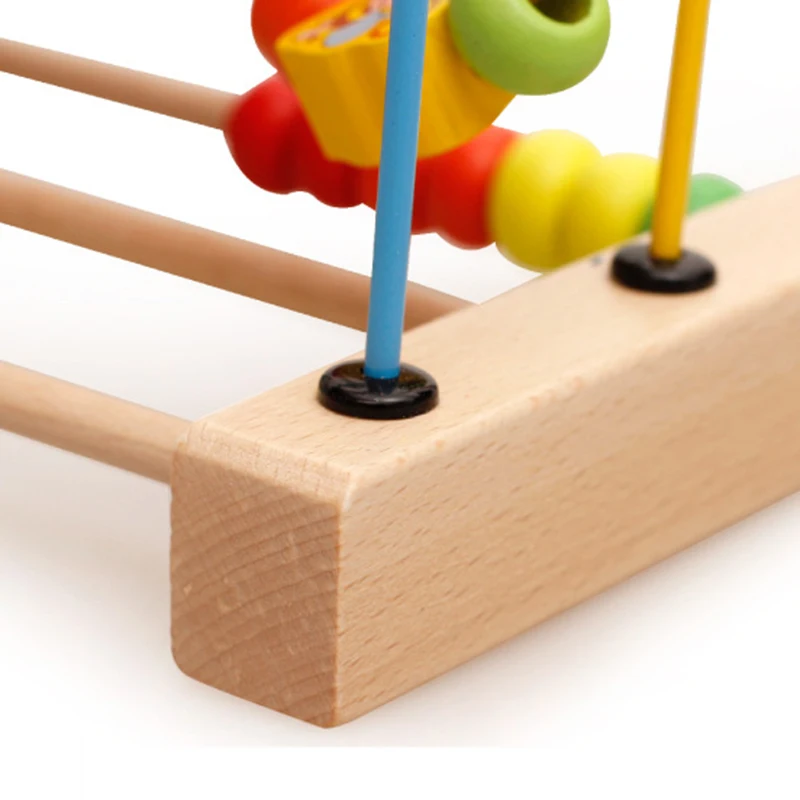 Детские деревянные математические игрушки счетные круги из бисера Abacus проволока лабиринт американские горки Монтессори Обучающие для детей