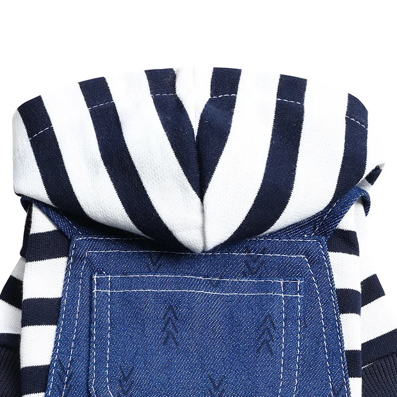 2018 New Arrival Pet Dog Clothes Spring and Autumn Clothing Striped Hooded Trouser For Small Coats Jackets for chihuahua | Дом и сад