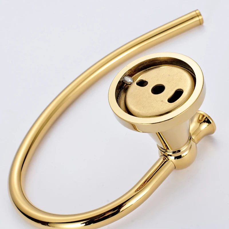 Бесплатная доставка золотистый однотонный латунный держатель кольцо для