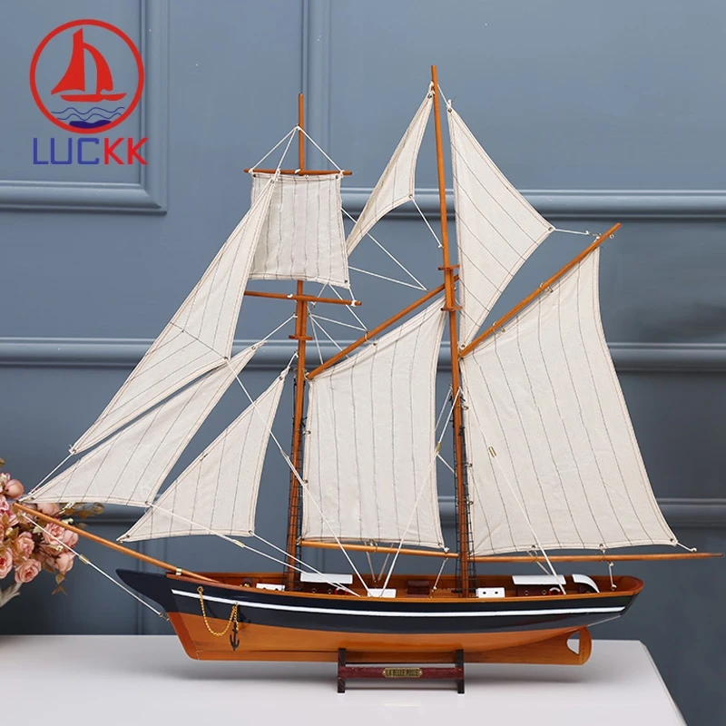LUCKK 100 см Американская деревянная модель корабля интерьер дома винтажное