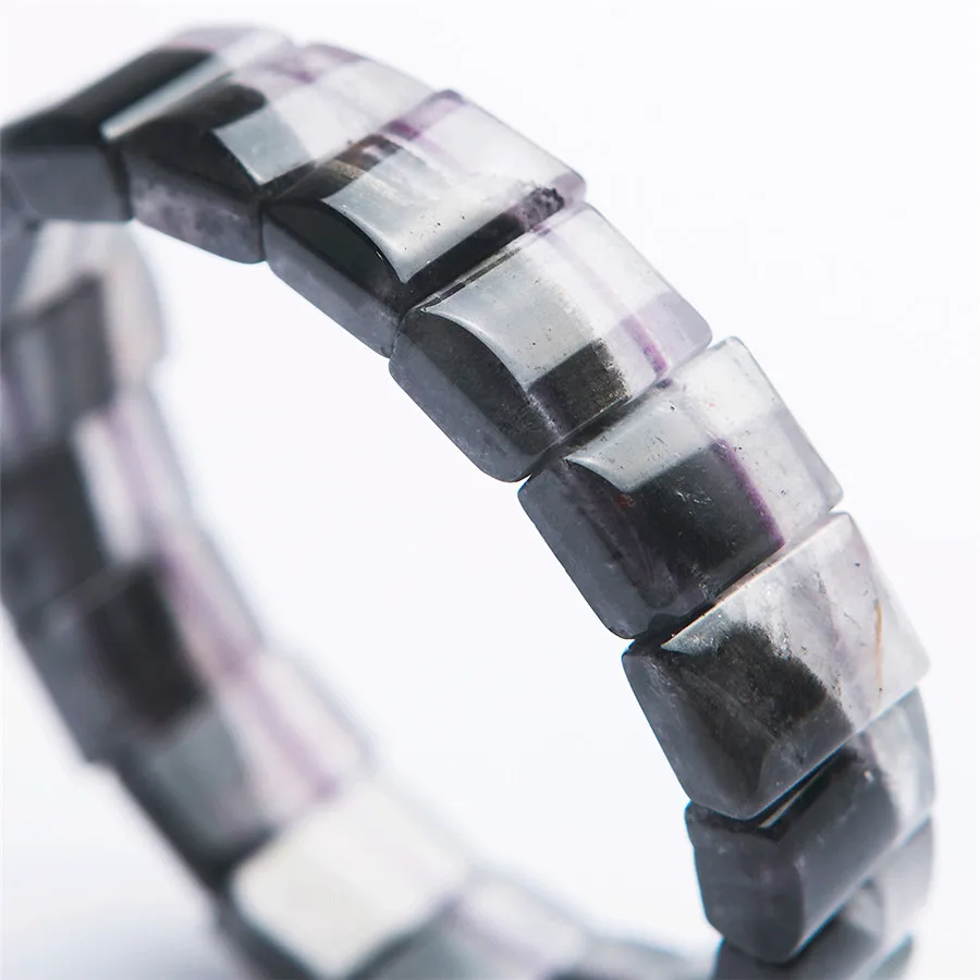 Natural Auralite 23 Canada Gem Stone Rectangle Beads Healing Bracelet 13x6mm AAA | Украшения и аксессуары
