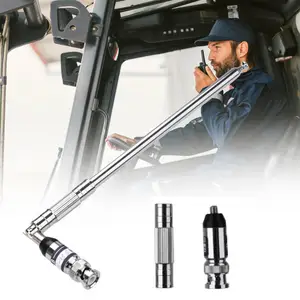 BNC Внутренняя антенна с длинным стержнем 118-136 МГц с высоким коэффициентом усиления из нержавеющей стали 118-136 МГц кнутая антенна для авиационного радиоприемника