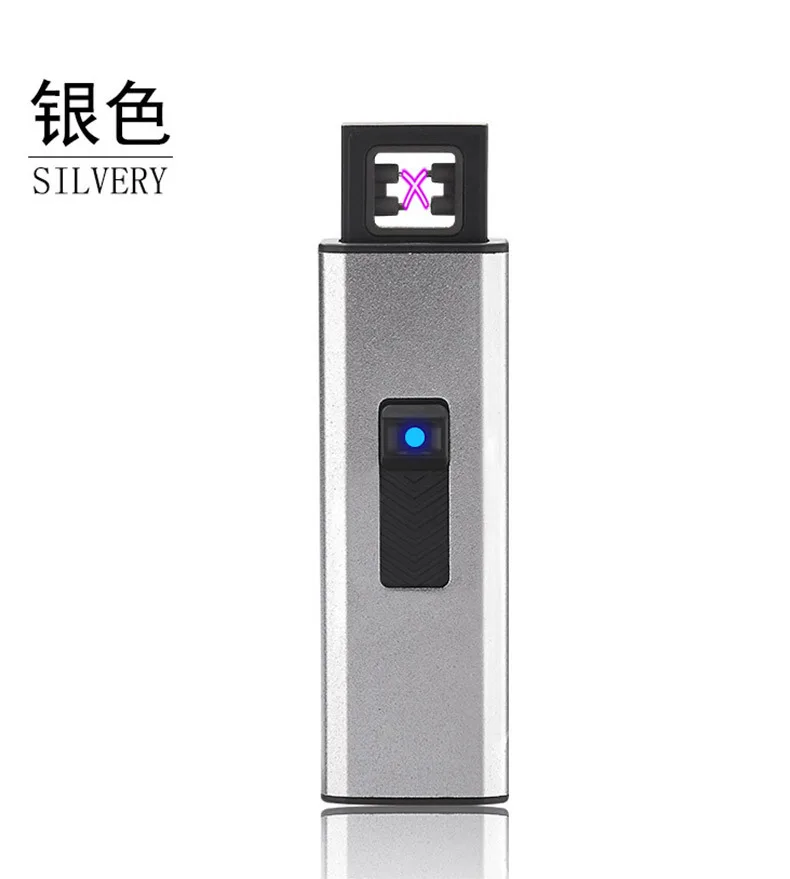 Мини Портативная USB Зажигалка двойная металлическая дуга ветрозащитная безопасная прочная электрическая зажигалка креативная u-дисковая форма гаджеты для мужчин