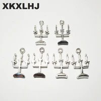 xkxlhj 10 pieces fashion table articles candlestick tibet silver plated pendant antique jewelry manufacturing handicraft diy