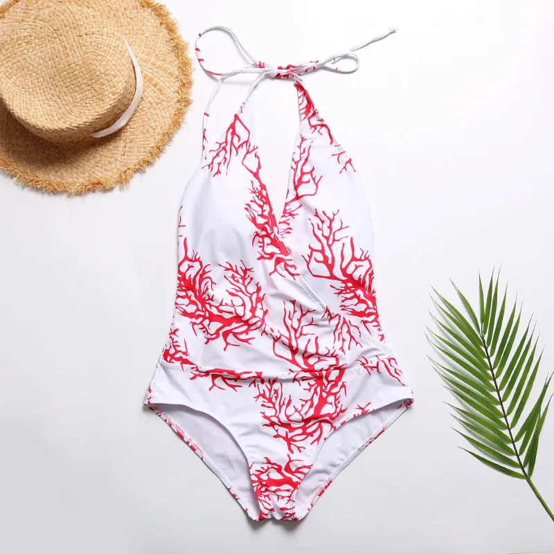 Бикини 2019 Европа и Америка с Купальник бикини бретелью через шею сиамские