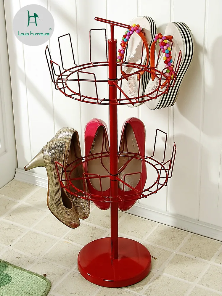 

Louis Fashion Shoe Cabinets Two Layer Rotary Shoe Rack Hanging Storage