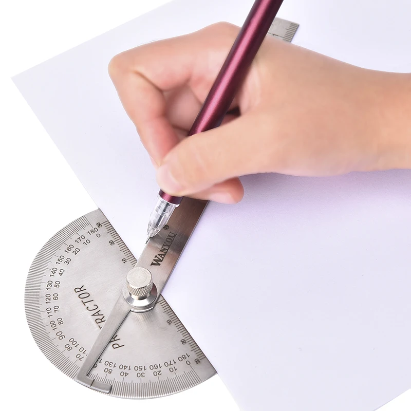 

For Woodworking Tools for Measuring Angles180 degree Protractor Angle Finder Rotary Measuring Ruler 19.6 cm/7.72 inch