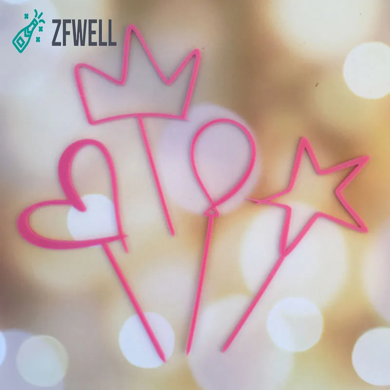 Zfwell4 шт./лот акриловый воздушный шар в виде короны пятиконечная звезда четыре