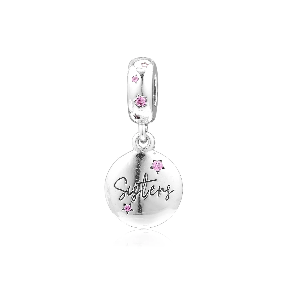 

CKK Bead Charm Sterling Silver 925 Charms Jewelry Original Forever Sisters Beads Fits Pandora Bracelet Jewelry Making