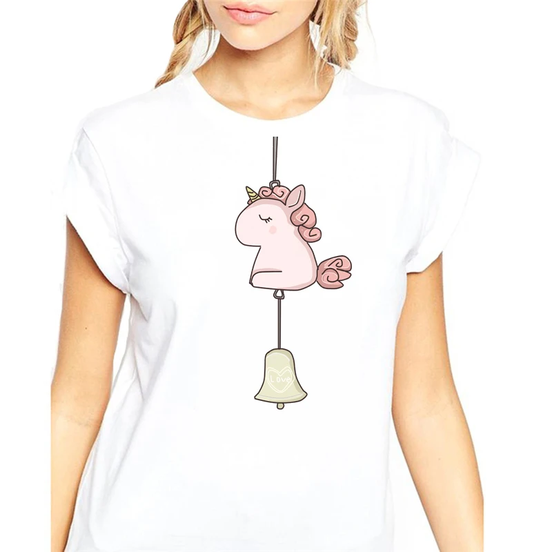 Футболка CONMEIVE для женщин футболка с принтом в японском стиле единорог Кит Dreamnet