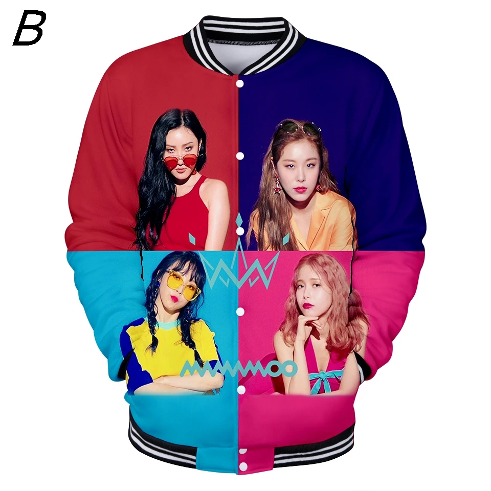Mamamoo Kawaii Nieuwste Модель 3d куртка Mouwen Kleding Повседневная бейсбольная форма с принтом