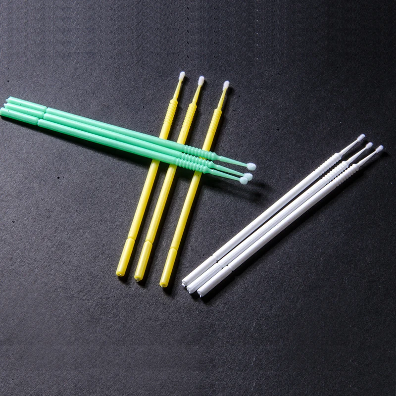 100 шт./кор. 1.0/2.0/3.0 мм Одноразовые Micro Swab stick Кисточки Аппликаторы наращивания