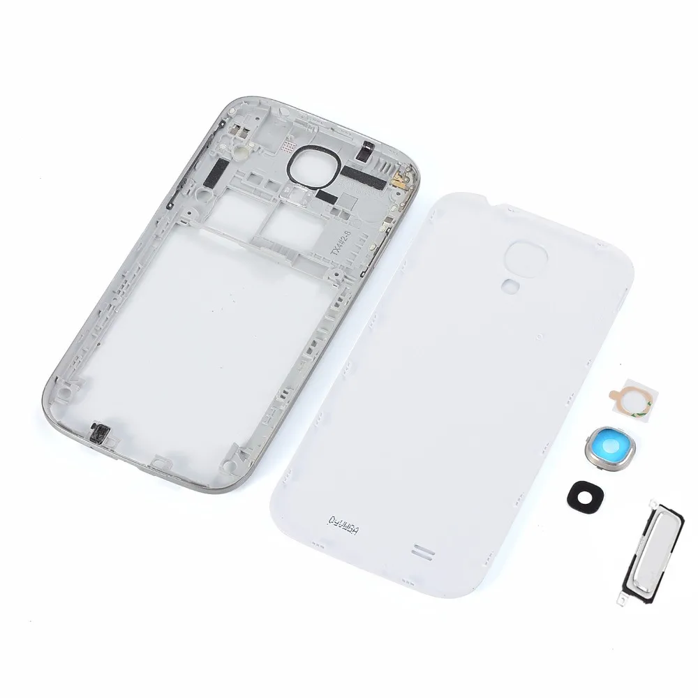 Для samsung Galaxy S4 I9500 I337 i9505 корпус средняя рамка крышка с кнопкой громкости питания+ задняя крышка батареи+ крышка объектива камеры